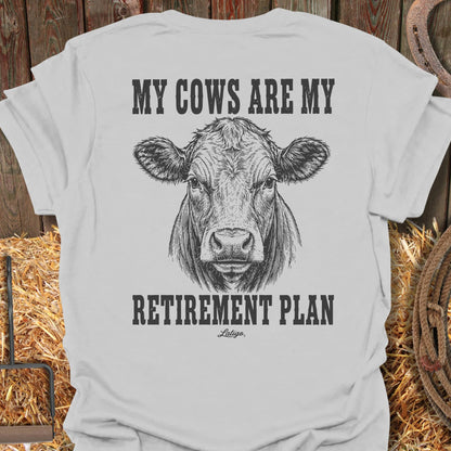 Printify T-Shirt Ice Grey / S Cows Retirement Tee