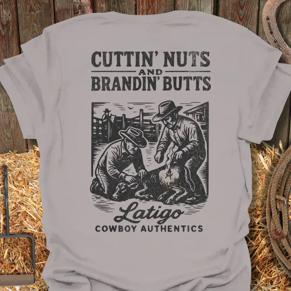 Printify T-Shirt Ice Grey / S Cuttin Nuts Tee