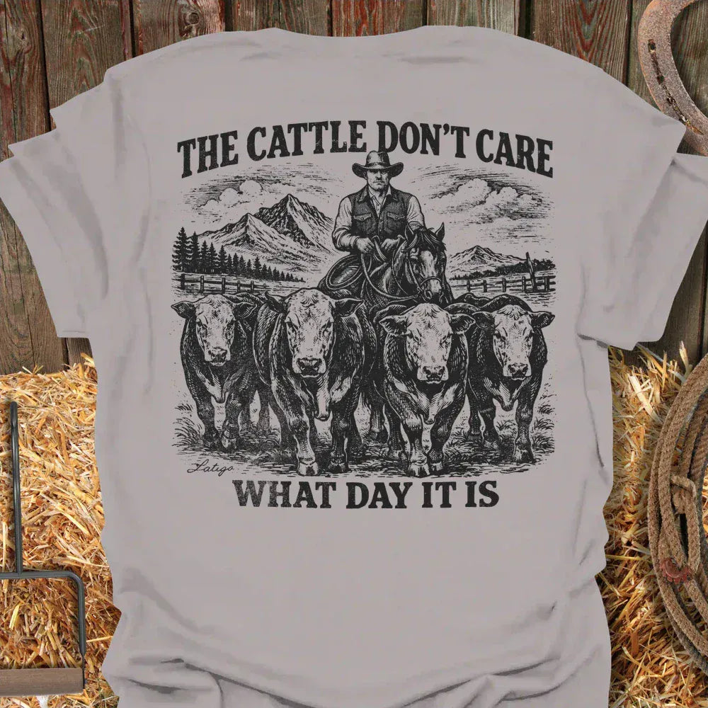 Printify T-Shirt Ice Grey / S Don't Care Tee