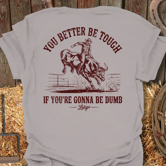 Printify T-Shirt Ice Grey / S Dumb Tough Tee