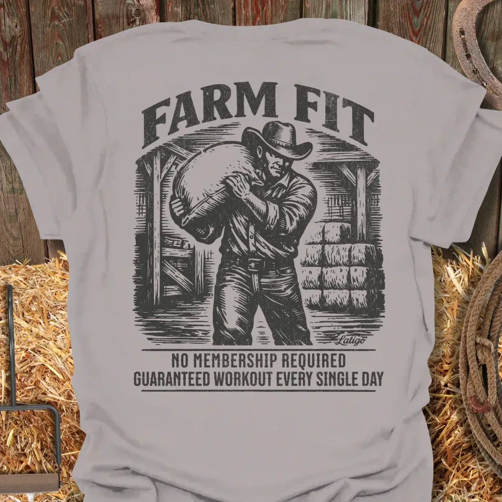 Printify T-Shirt Ice Grey / S Farm Fit Tee