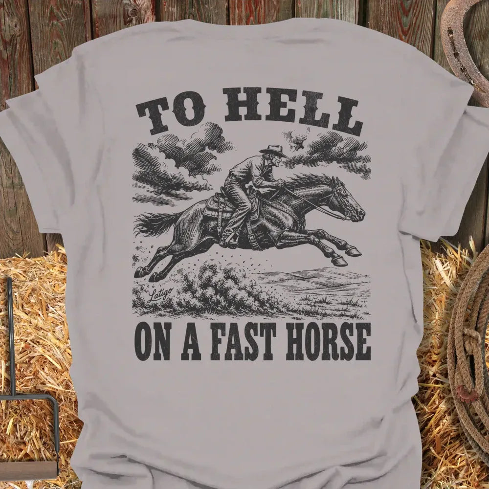 Printify T-Shirt Ice Grey / S Fast Horse Tee