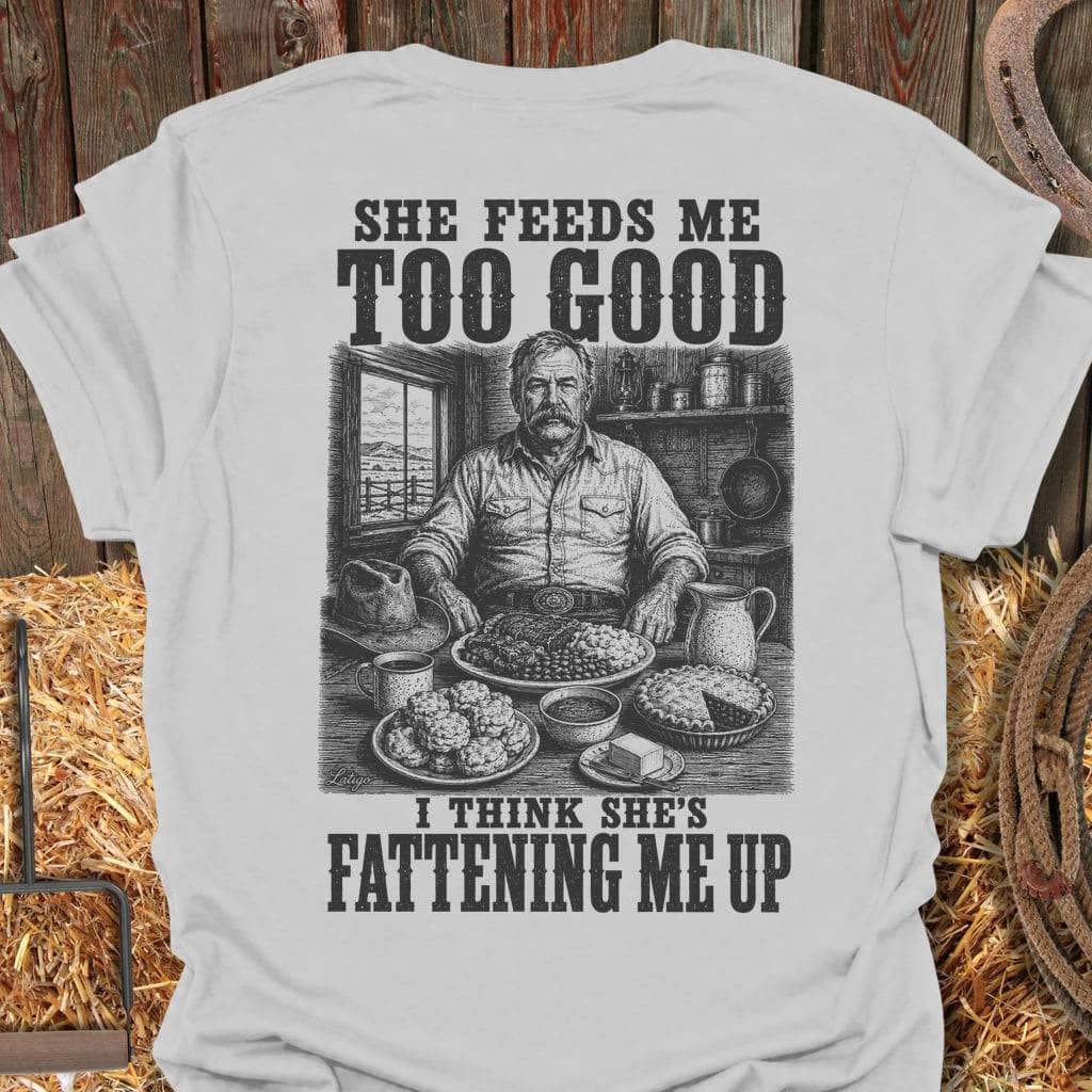 Printify T-Shirt Ice Grey / S Fattening Me Up Tee