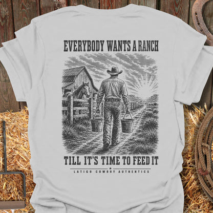 Printify T-Shirt Ice Grey / S Feed It Tee