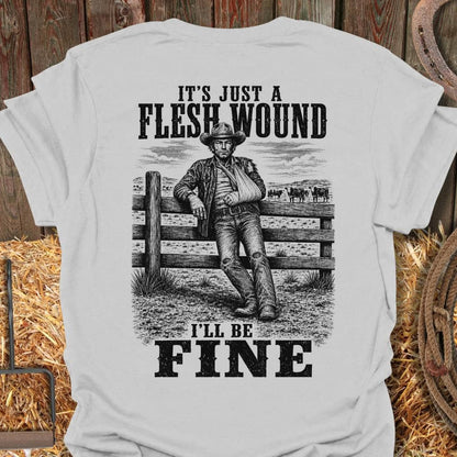 Printify T-Shirt Ice Grey / S Flesh Wound Tee