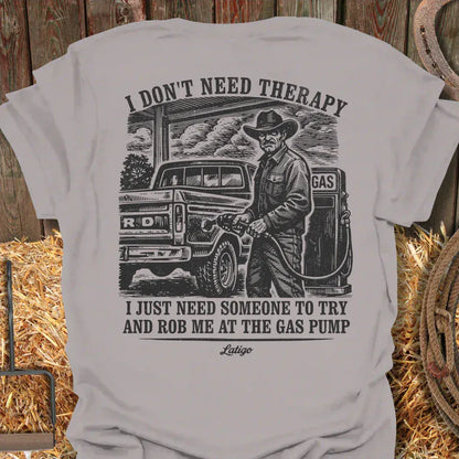 Printify T-Shirt Ice Grey / S Gas Station Therapy Tee