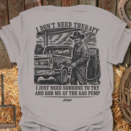 Printify T-Shirt Ice Grey / S Gas Station Therapy Tee