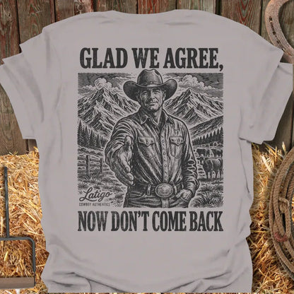 Printify T-Shirt Ice Grey / S Glad We Agree Tee