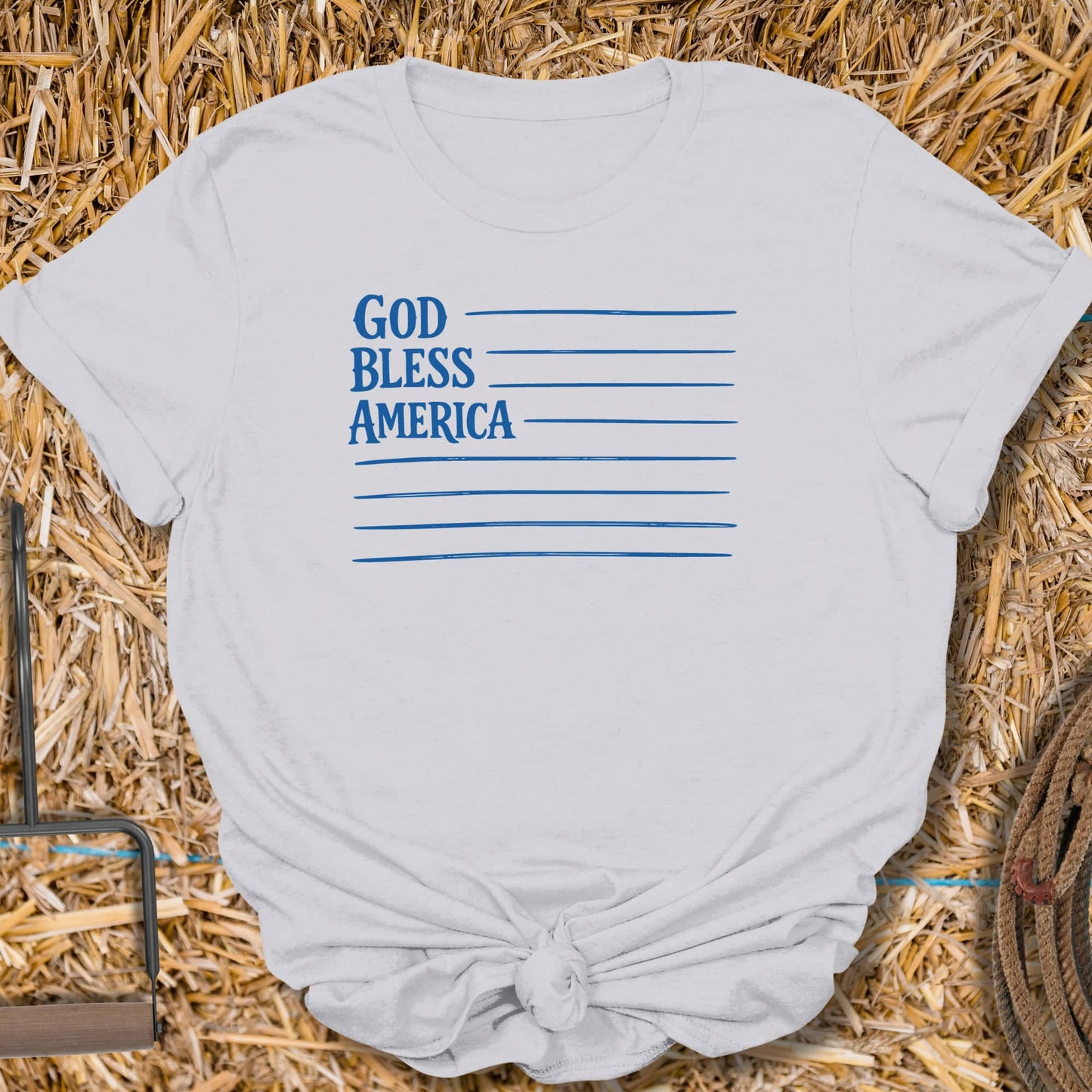 Printify T-Shirt Ice Grey / S God Bless Tee