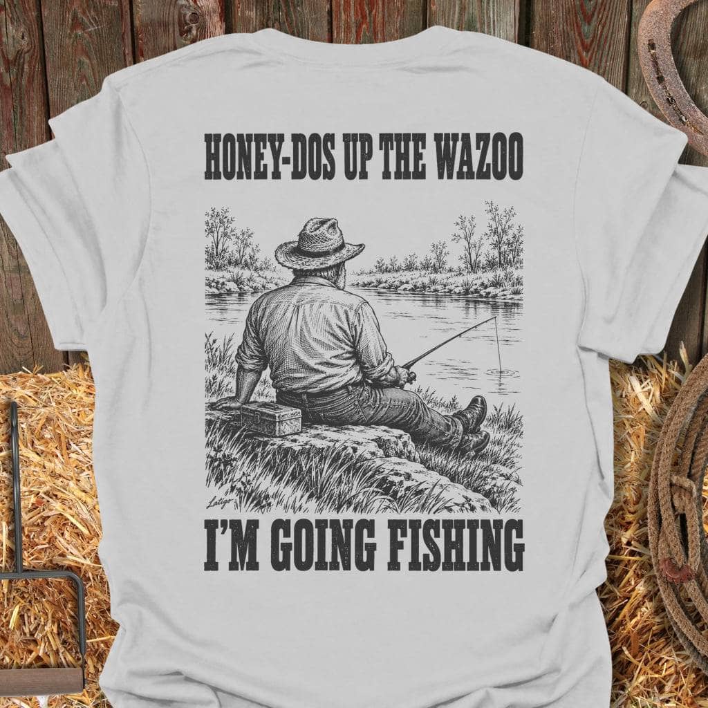 Printify T-Shirt Ice Grey / S Gone Fishing Tee