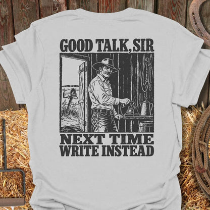 Printify T-Shirt Ice Grey / S Good Talk Tee