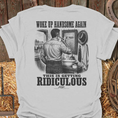 Printify T-Shirt Ice Grey / S Handsome Again Tee