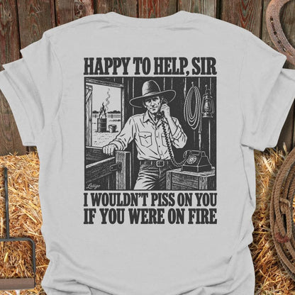 Printify T-Shirt Ice Grey / S Happy To Help Tee
