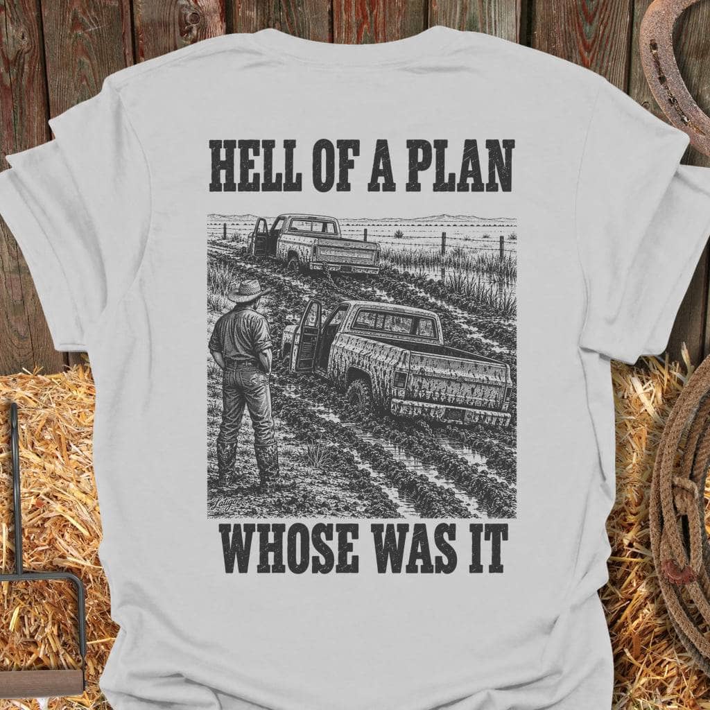 Printify T-Shirt Ice Grey / S Hell Of A Plan Tee