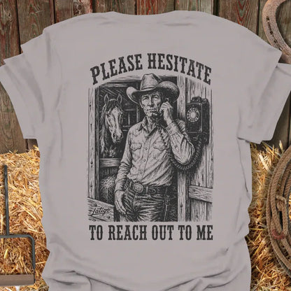 Printify T-Shirt Ice Grey / S Hesitate Tee