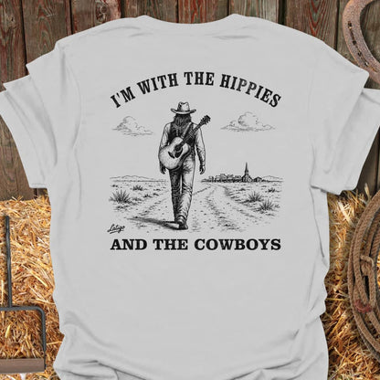 Printify T-Shirt Ice Grey / S Hippies & Cowboys Tee