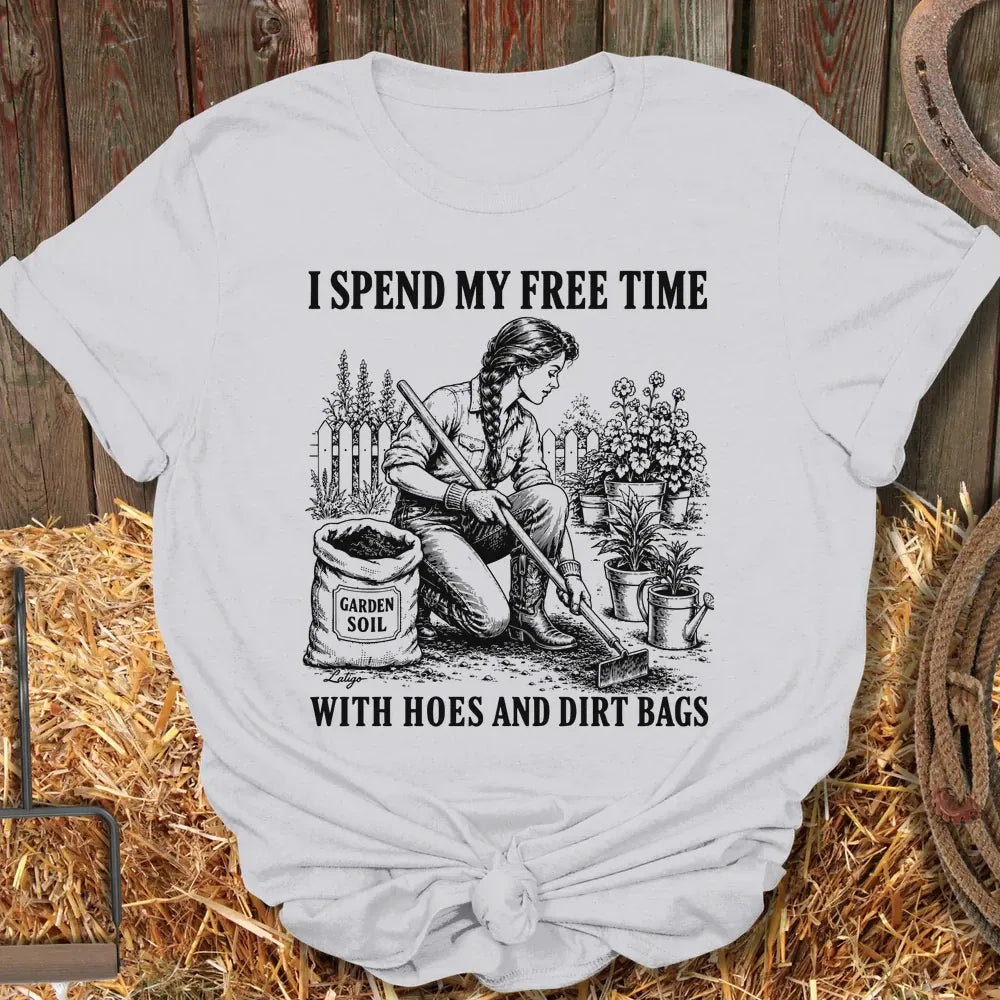 Printify T-Shirt Ice Grey / S Hoes and Dirtbags Tee