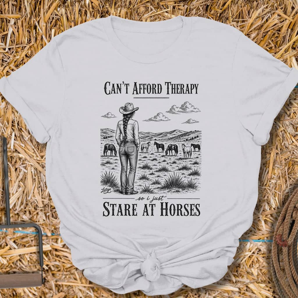 Printify T-Shirt Ice Grey / S Horse Therapy Tee