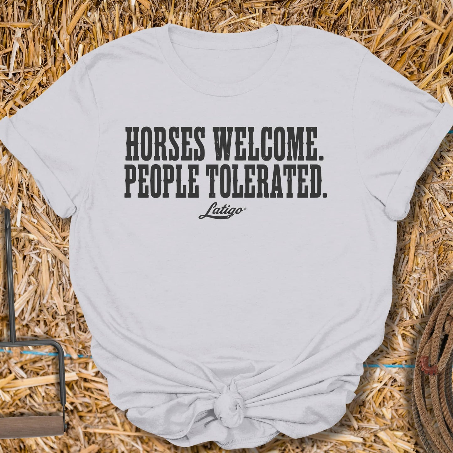 Printify T-Shirt Ice Grey / S Horses Welcomed Tee