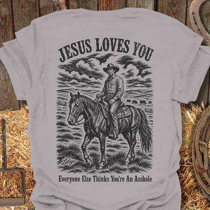 Printify T-Shirt Ice Grey / S Jesus Loves You Tee