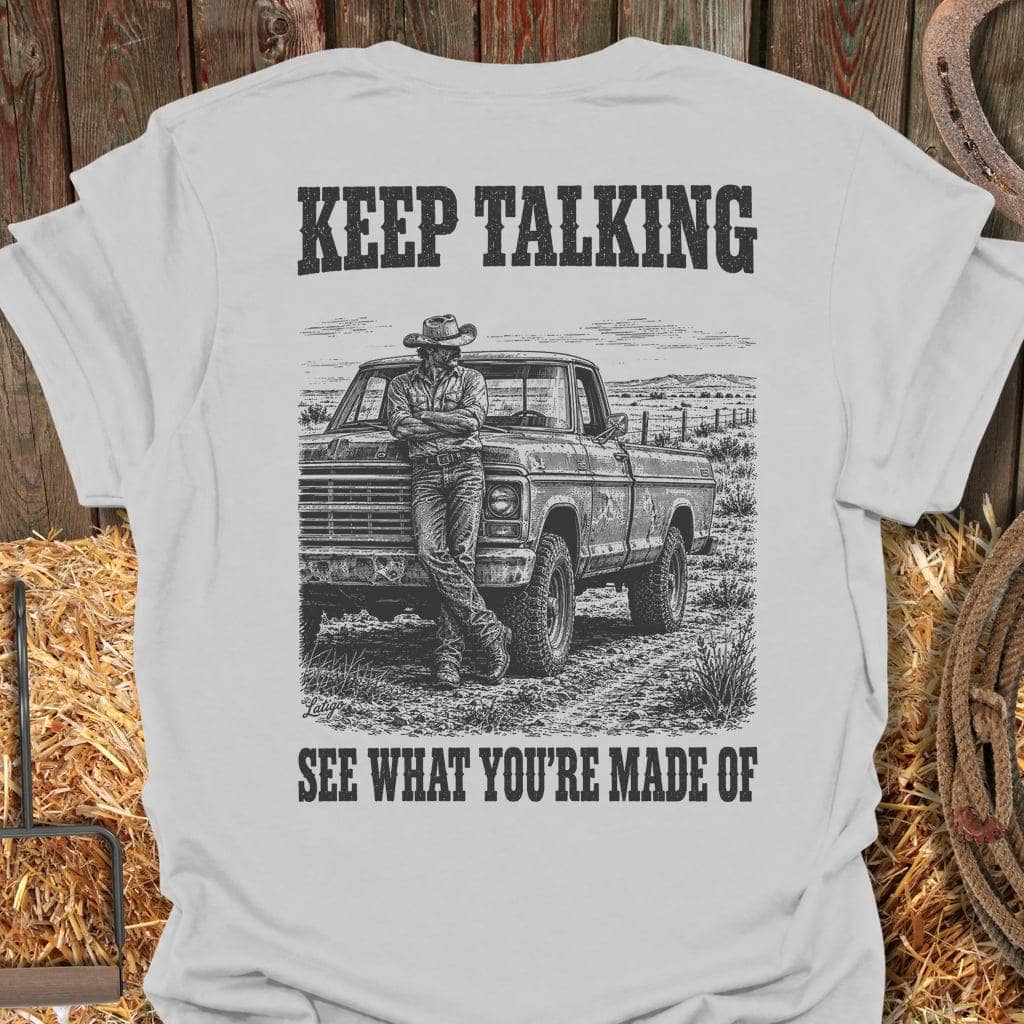 Printify T-Shirt Ice Grey / S Keep Talking Tee