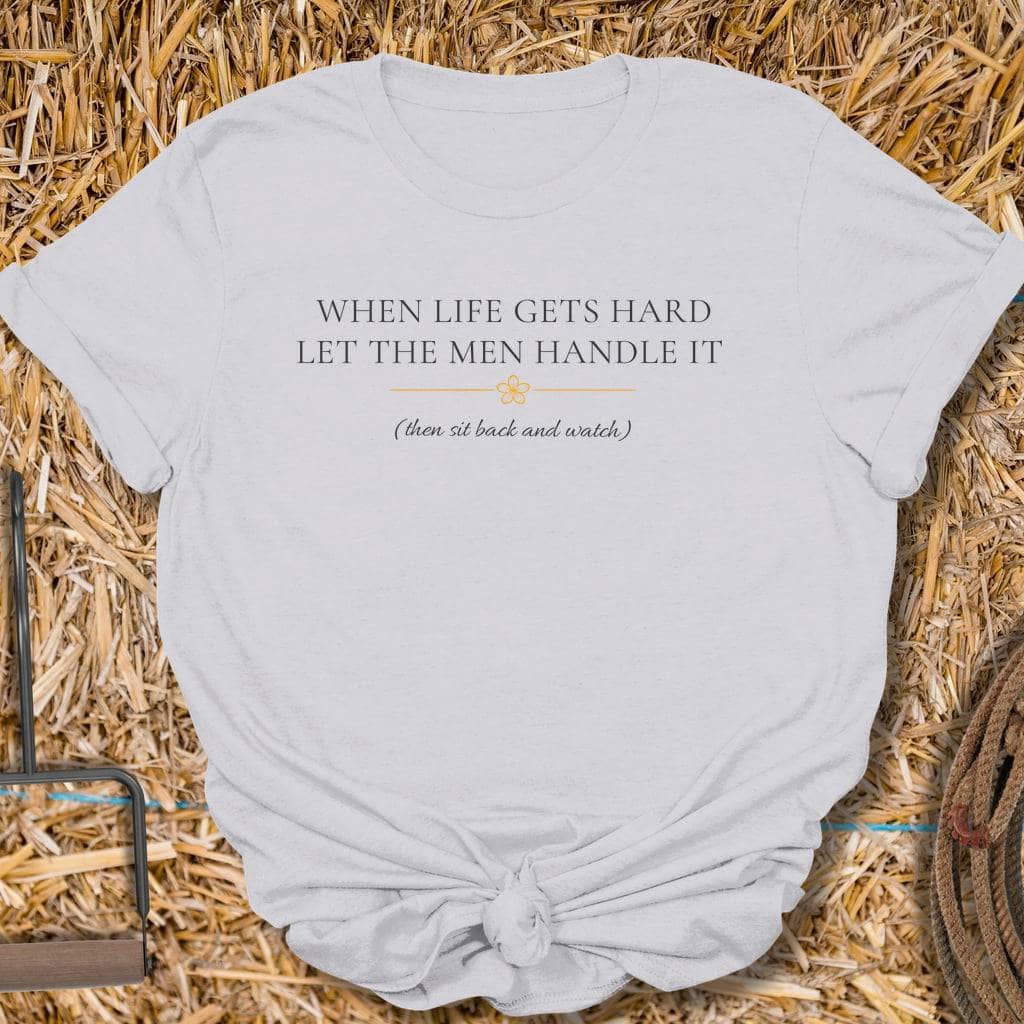 Printify T-Shirt Ice Grey / S Let The Men Tee