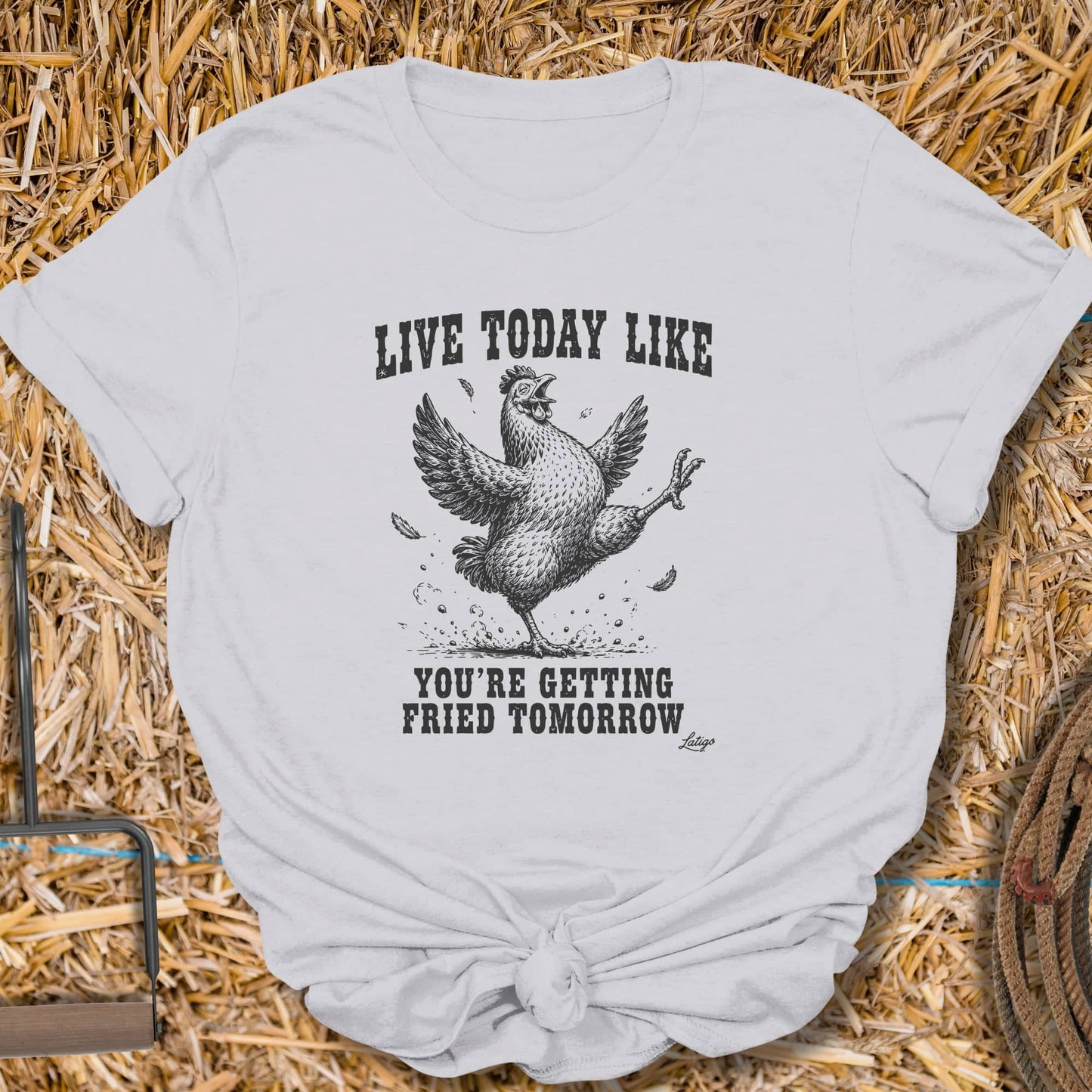 Printify T-Shirt Ice Grey / S Live Today Tee