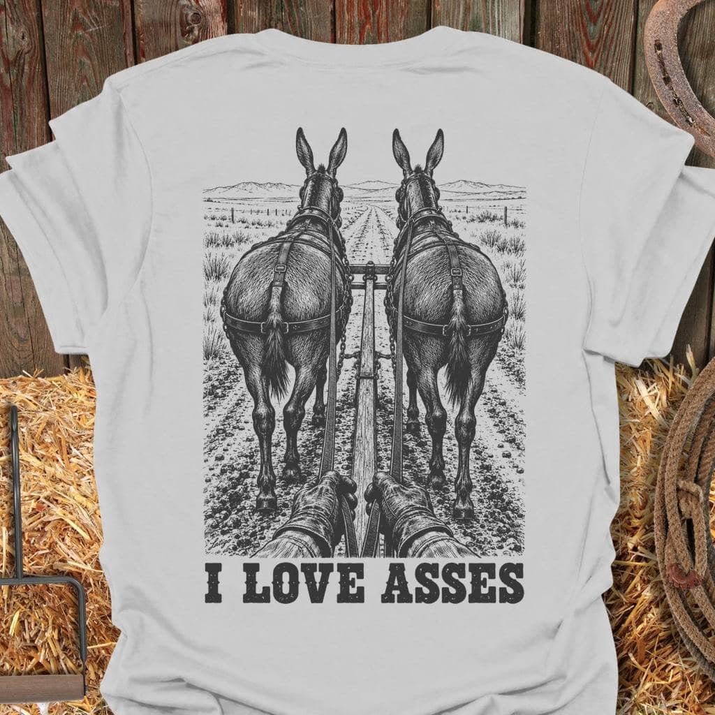 Printify T-Shirt Ice Grey / S Love Asses Tee
