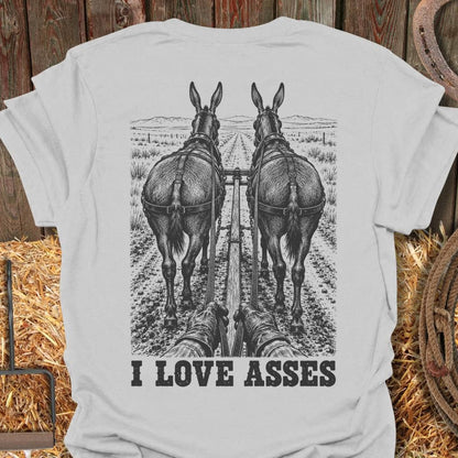 Printify T-Shirt Ice Grey / S Love Asses Tee