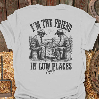 Printify T-Shirt Ice Grey / S Low Places Tee