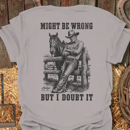 Printify T-Shirt Ice Grey / S Might Be Wrong Tee