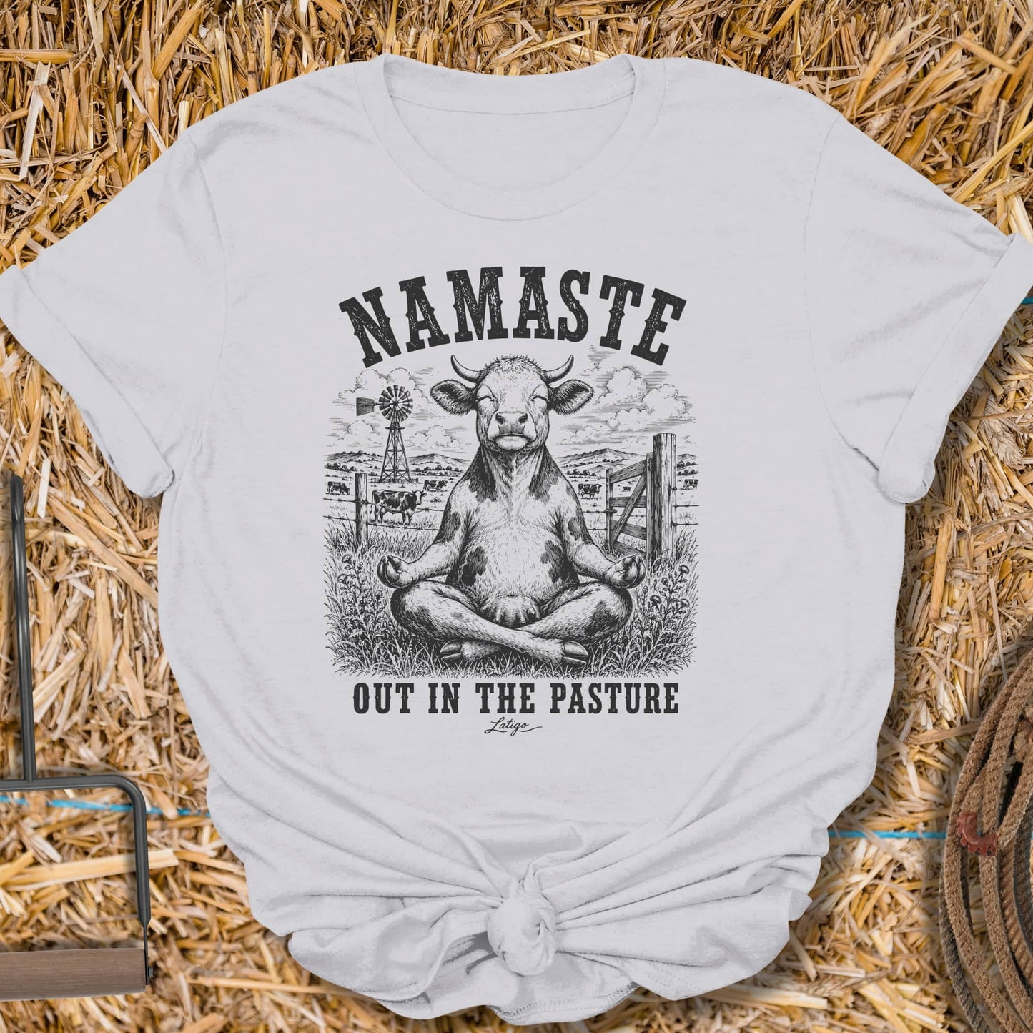 Printify T-Shirt Ice Grey / S Namaste Tee