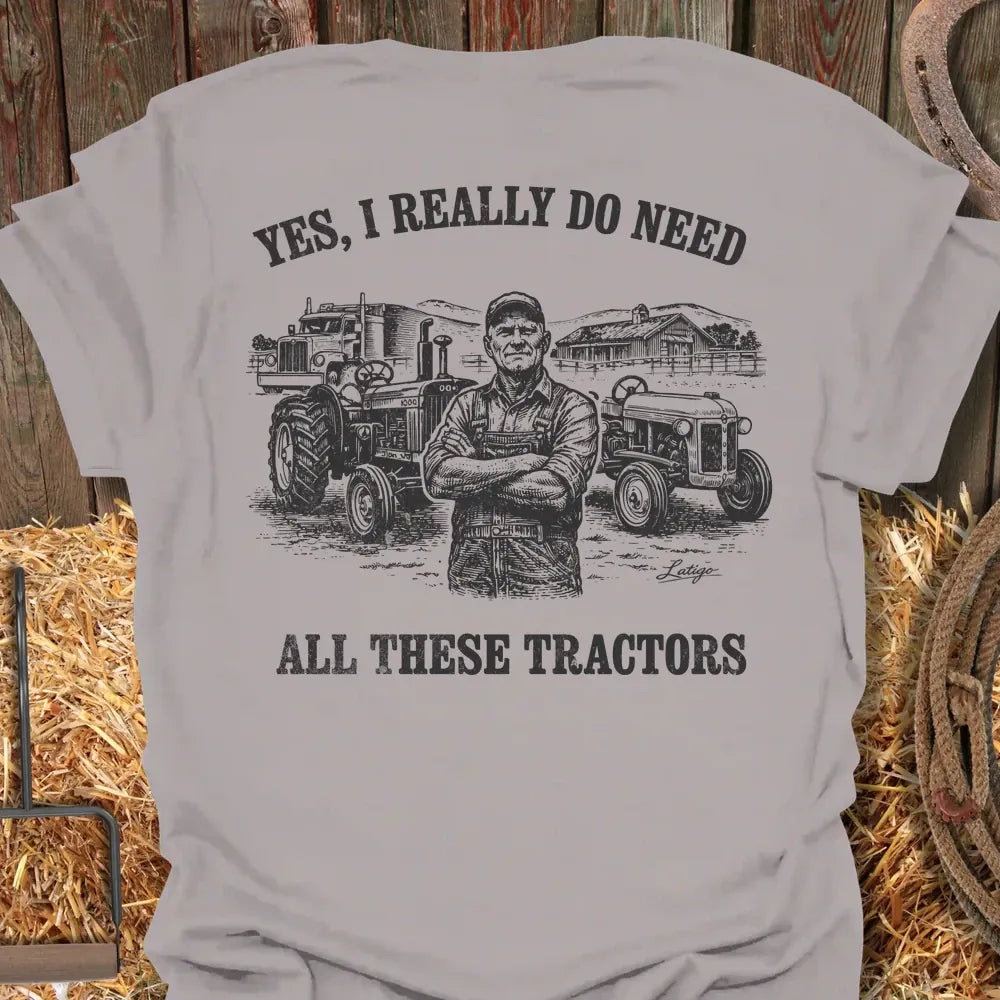 Printify T-Shirt Ice Grey / S Need Tractors Tee