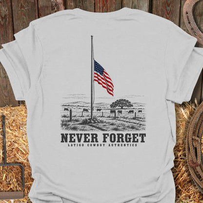 Printify T-Shirt Ice Grey / S Never Forget Tee