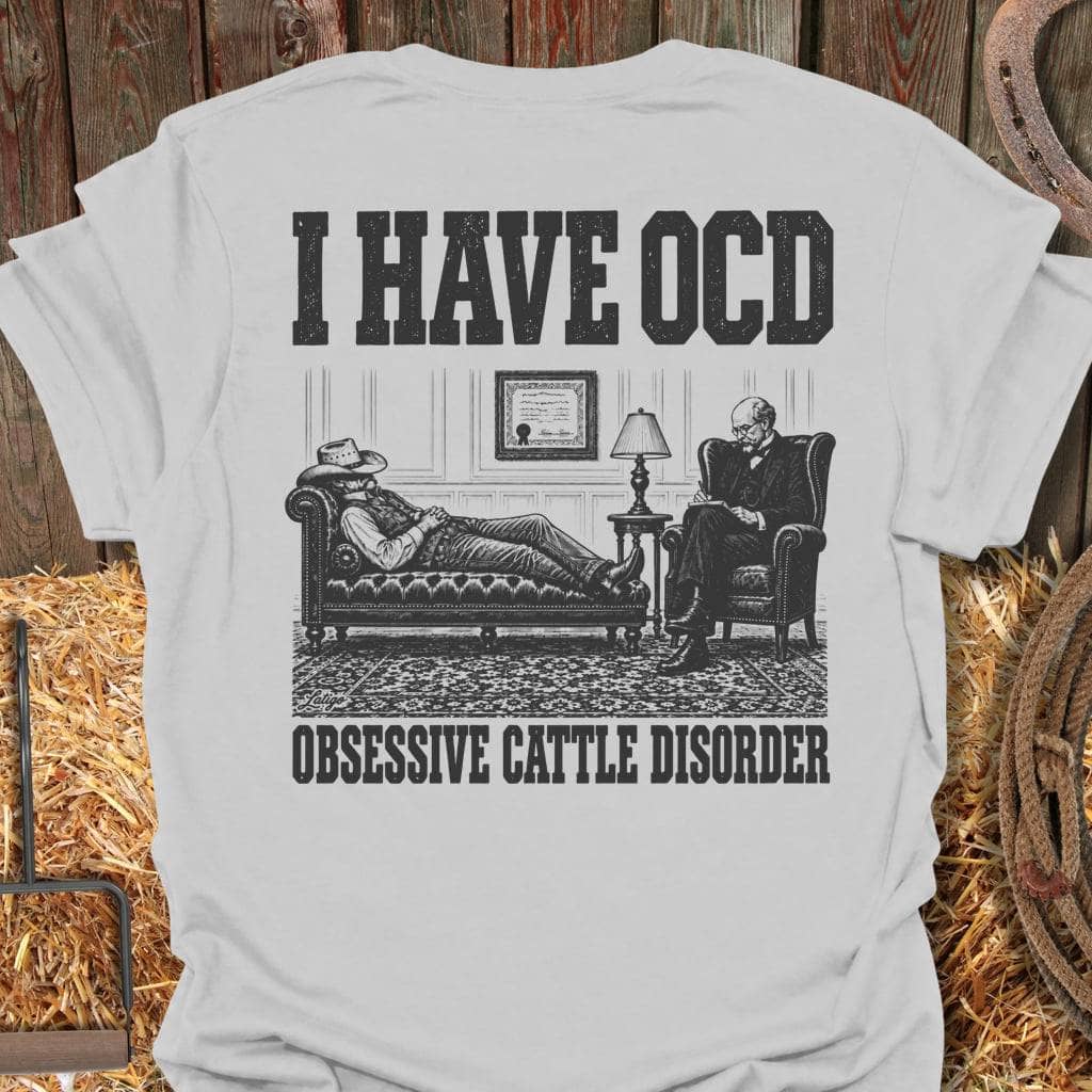 Printify T-Shirt Ice Grey / S Obsessive Cattle Tee