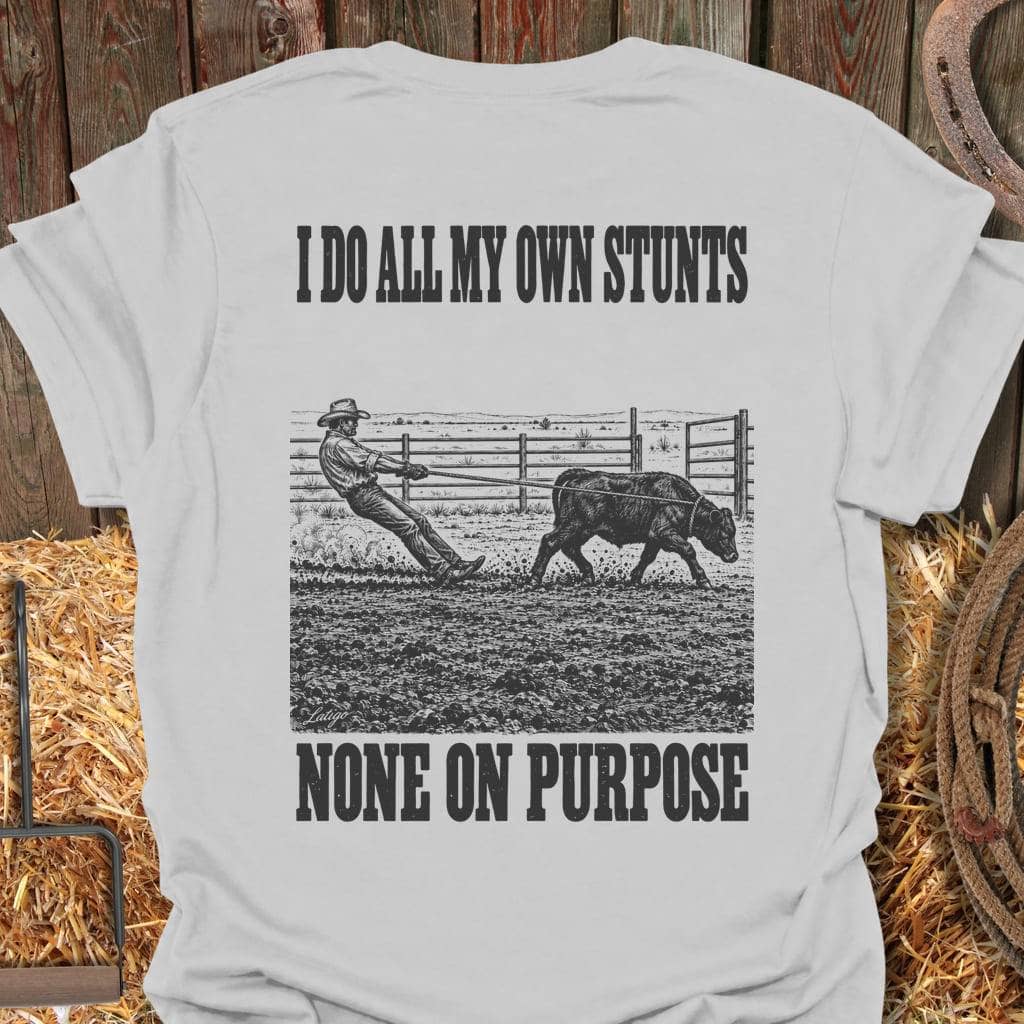 Printify T-Shirt Ice Grey / S Own Stunts Tee