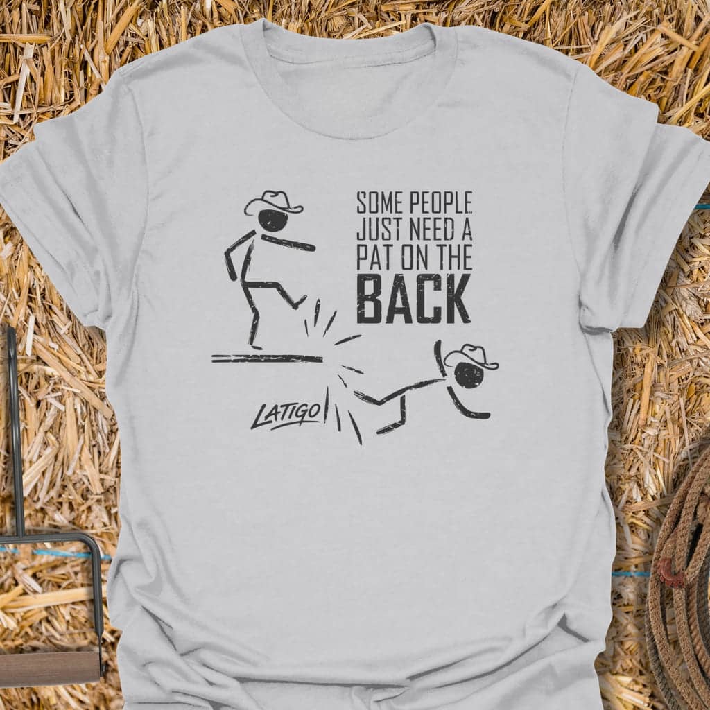Printify T-Shirt Ice Grey / S Pat On The Back Tee
