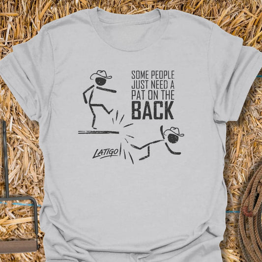 Printify T-Shirt Ice Grey / S Pat On The Back Tee