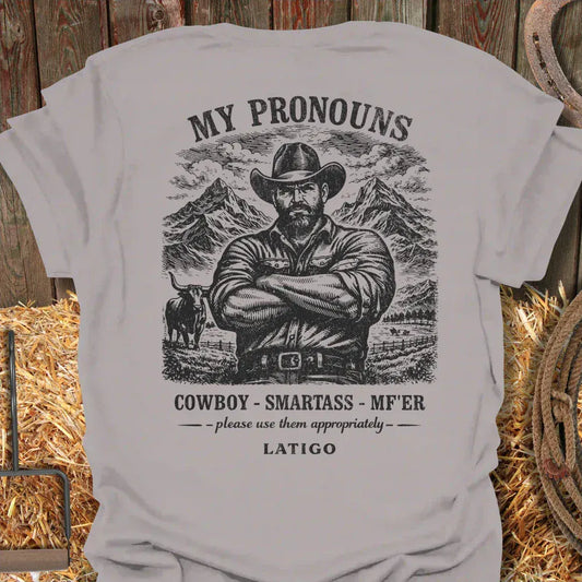 Printify T-Shirt Ice Grey / S Pronouns Tee