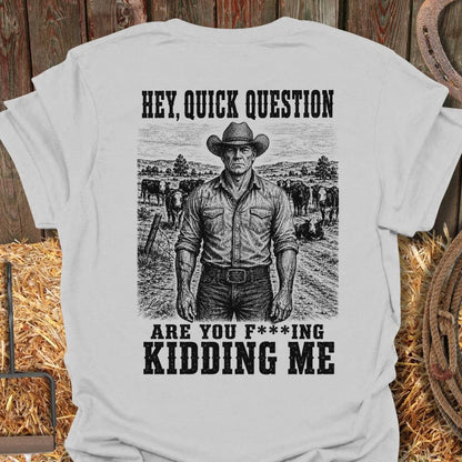 Printify T-Shirt Ice Grey / S Quick Question Tee