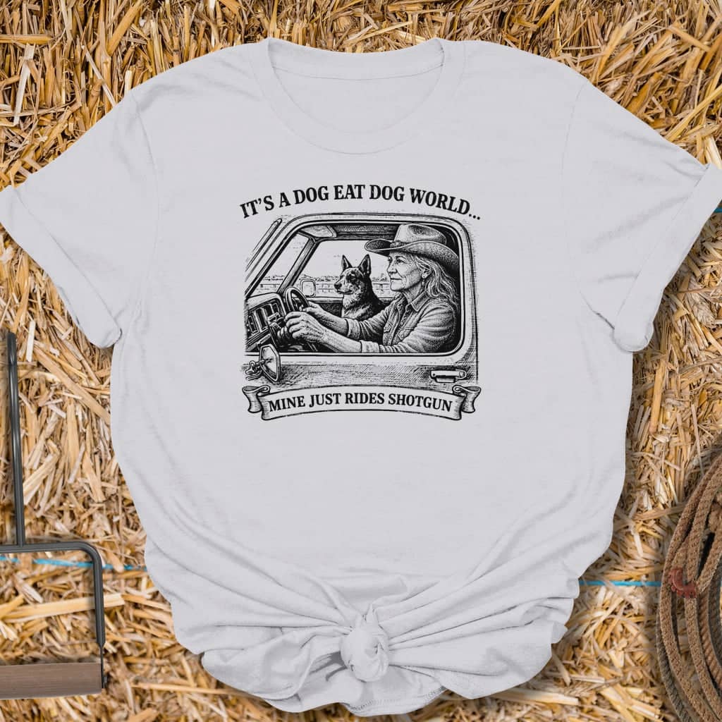 Printify T-Shirt Ice Grey / S Rides Shotgun Tee