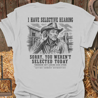 Printify T-Shirt Ice Grey / S Selective Hearing Tee