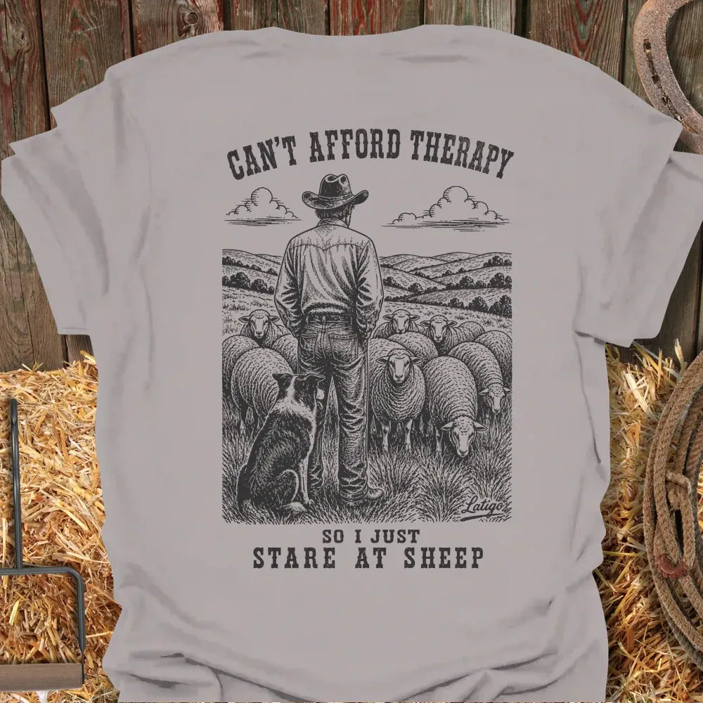 Printify T-Shirt Ice Grey / S Sheep Therapy Tee