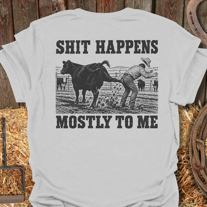 Printify T-Shirt Ice Grey / S Shit Happens Tee