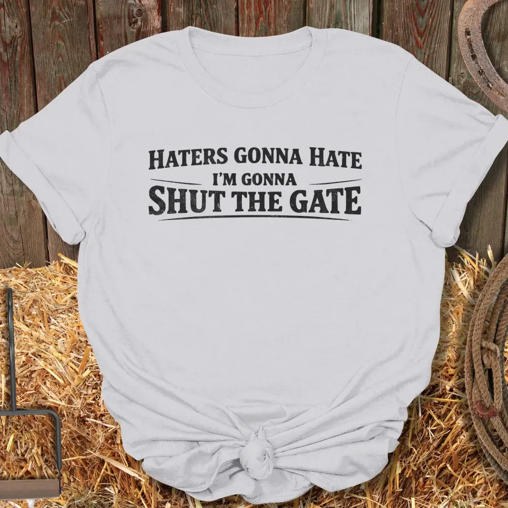 Printify T-Shirt Ice Grey / S Shut The Gate Tee