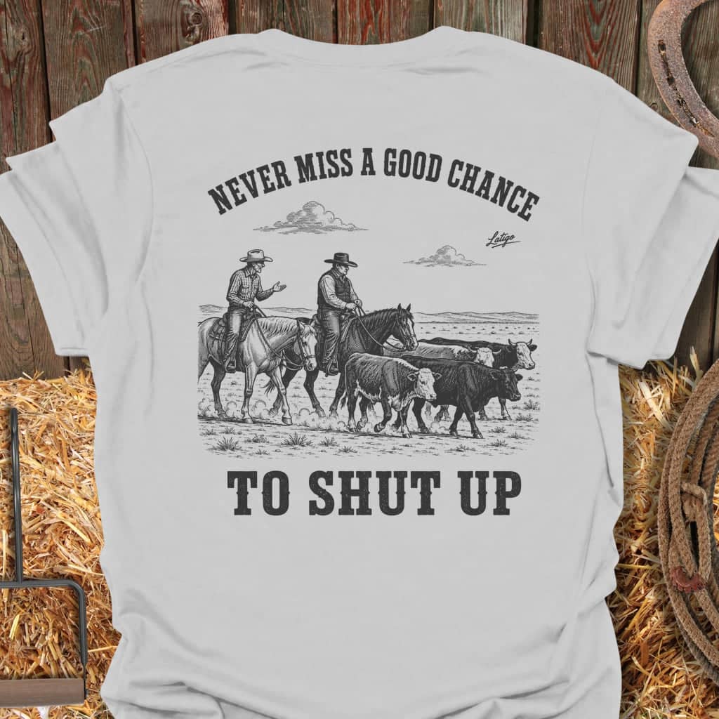 Printify T-Shirt Ice Grey / S Shut Up Tee