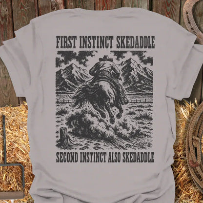 Printify T-Shirt Ice Grey / S Skedaddle Tee