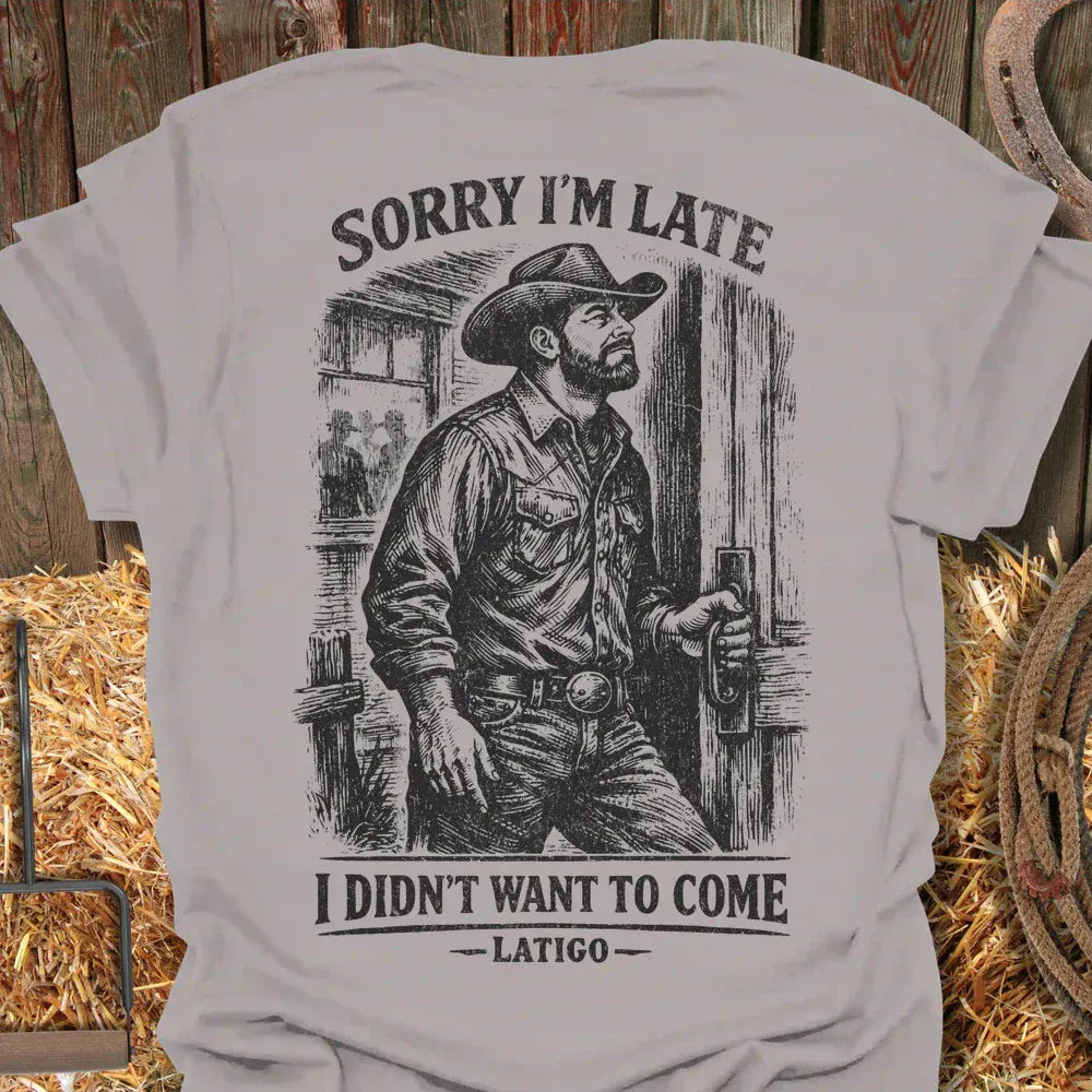Printify T-Shirt Ice Grey / S Sorry I'm Late Tee