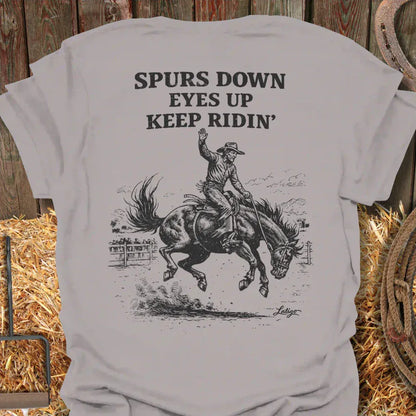 Printify T-Shirt Ice Grey / S Spurs Down Tee