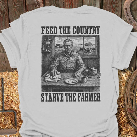 Printify T-Shirt Ice Grey / S Starve The Farmer Tee